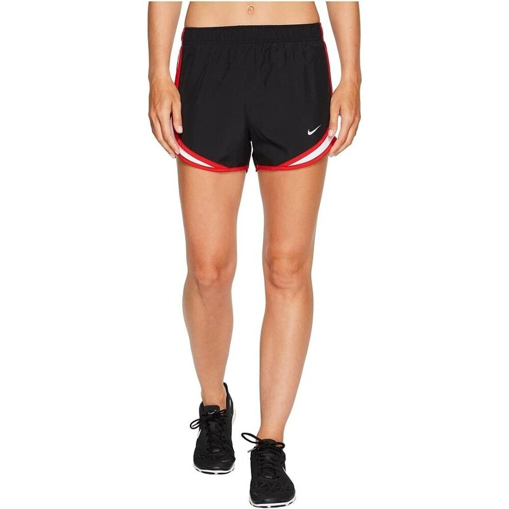 Nike Dri-Fit XS Womens Athletic Shorts Black/White/Red